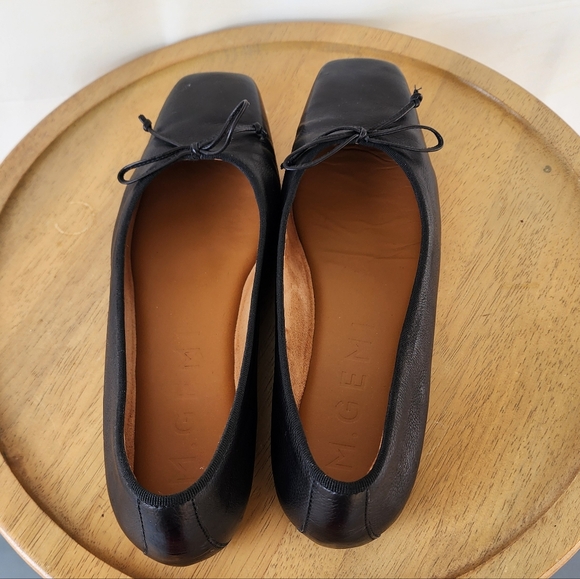 M. Gemi The Danza Black Leather Ballet Flats - Picture 10 of 13